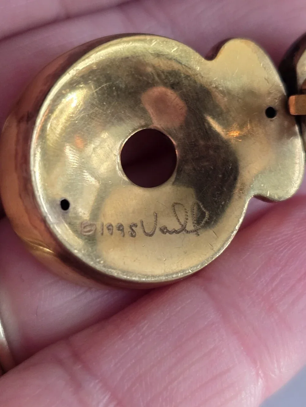 Vintage earrings by Steve Vaubel moderist bold statement gold silver clip on